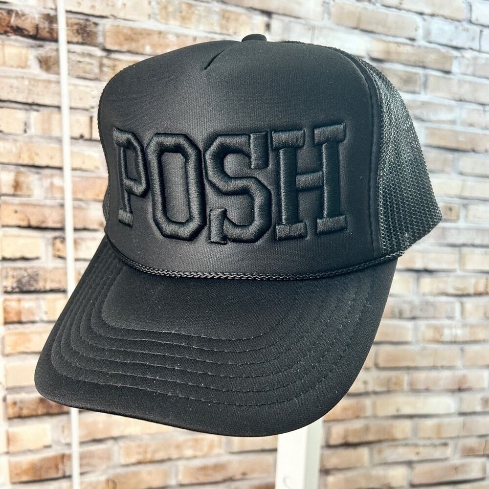 "POSH" Mesh Back Trucker Ball Cap Hat, Reseller Collection